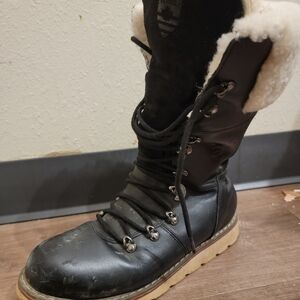 Womens Royal Canadian Black Castlegar Boots Size 9